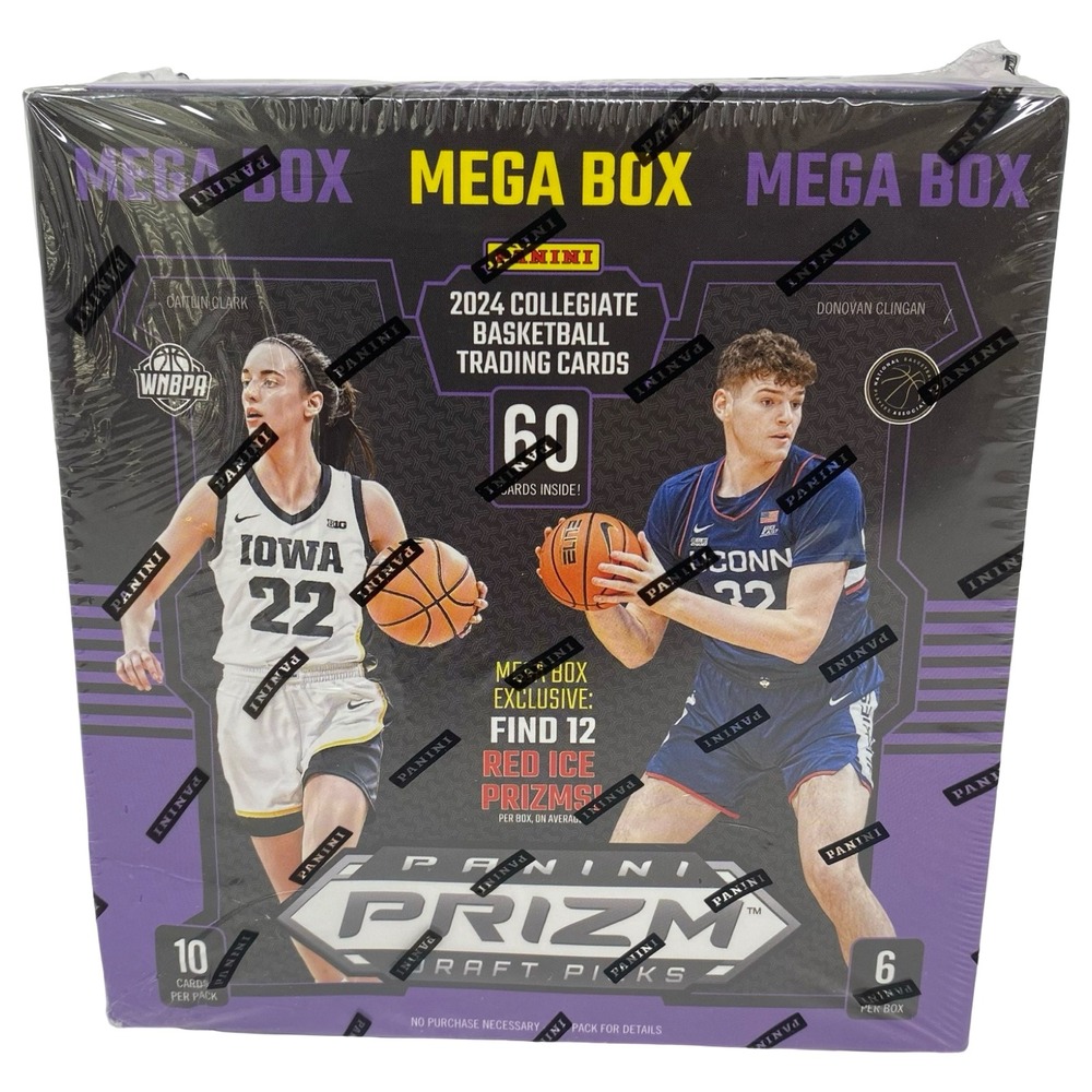 2024 Panini Prizm Draft Picks Basketball Mega Box 60 Cards Factory Sealed